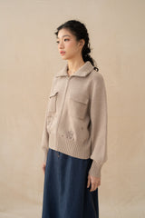 WTP Knit Jacket in Cream (PO Shipment 3-24 March 2025)