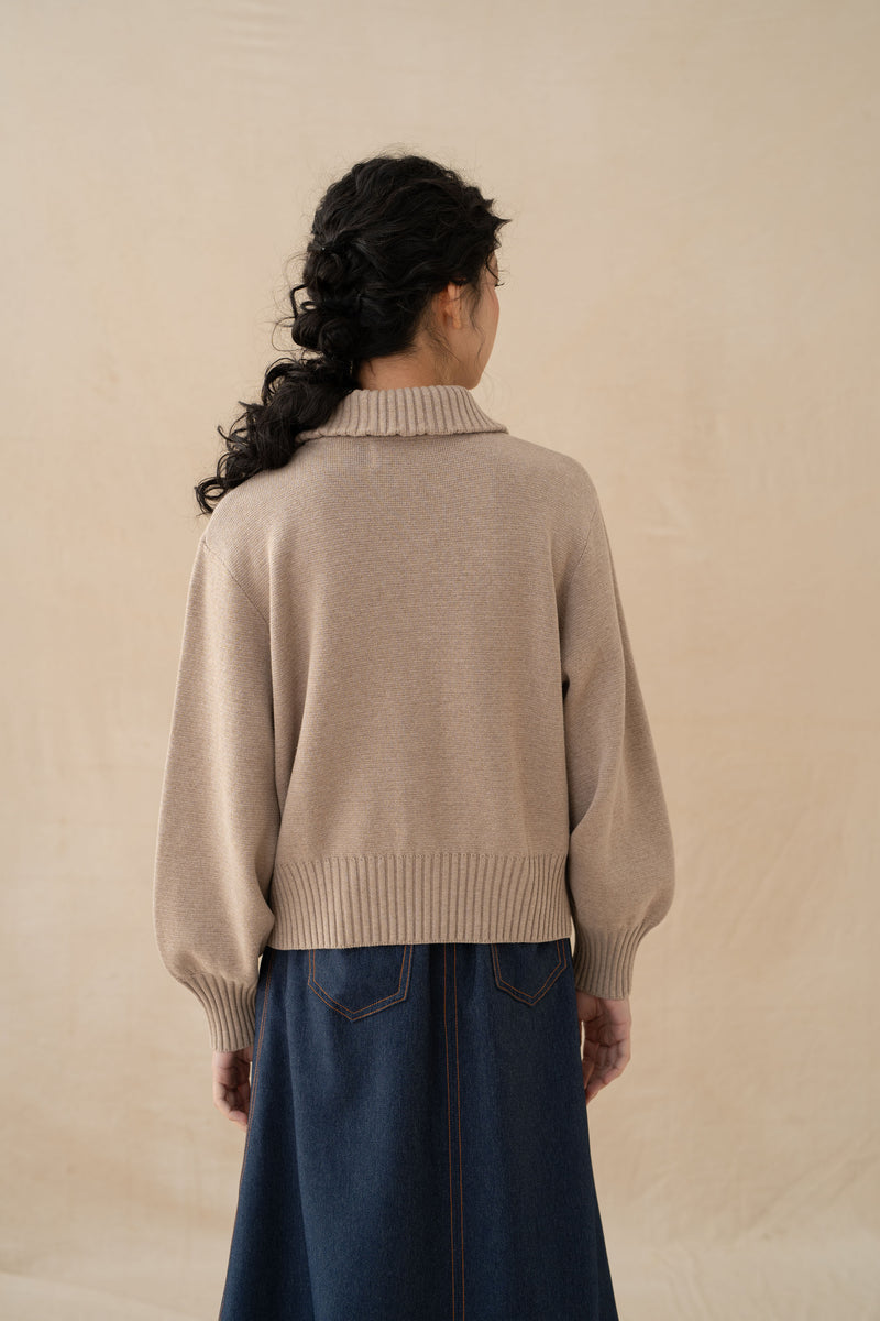 WTP Knit Jacket in Cream (PO Shipment 3-24 March 2025)