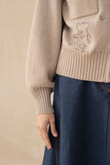 WTP Knit Jacket in Cream (PO Shipment 3-24 March 2025)