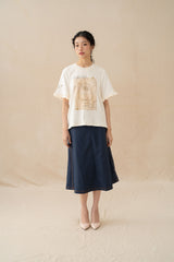 WTP Ruffle Graphic T-Shirt in Buttermilk (Ready Shipment 18-28 February 2025)