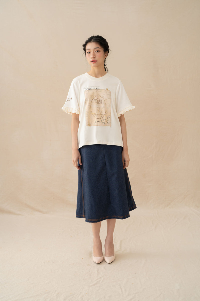 WTP Ruffle Graphic T-Shirt in Buttermilk (PO Shipment 3-24 March 2025)