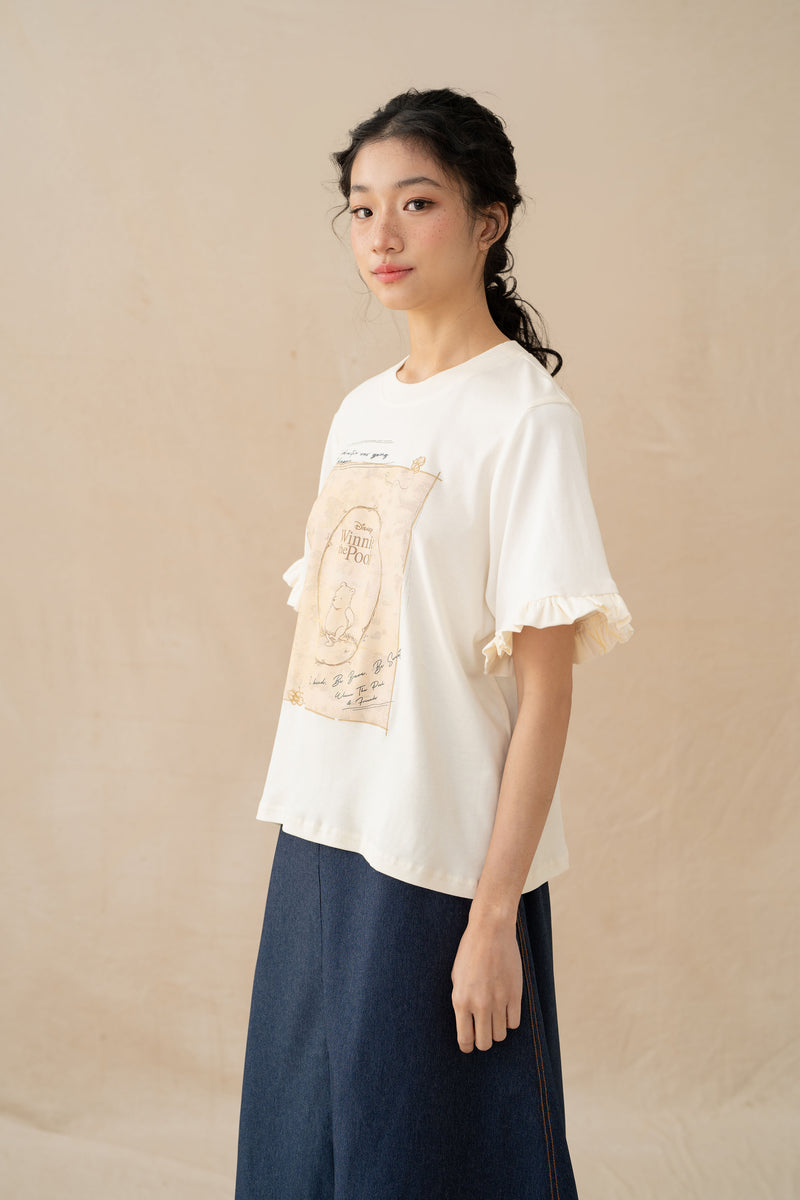 WTP Ruffle Graphic T-Shirt in Buttermilk (Ready Shipment 18-28 February 2025)