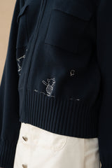 WTP Knit Jacket in Navy (PO Shipment 3-24 March 2025)