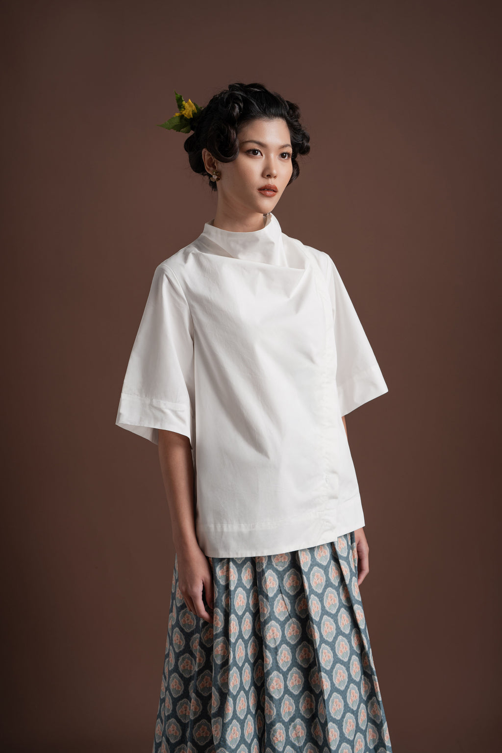 Senandika Teduh Shirt in Buttermilk