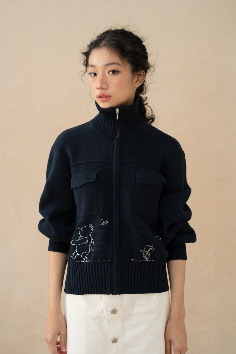 WTP Knit Jacket in Navy (PO Shipment 3-24 March 2025)