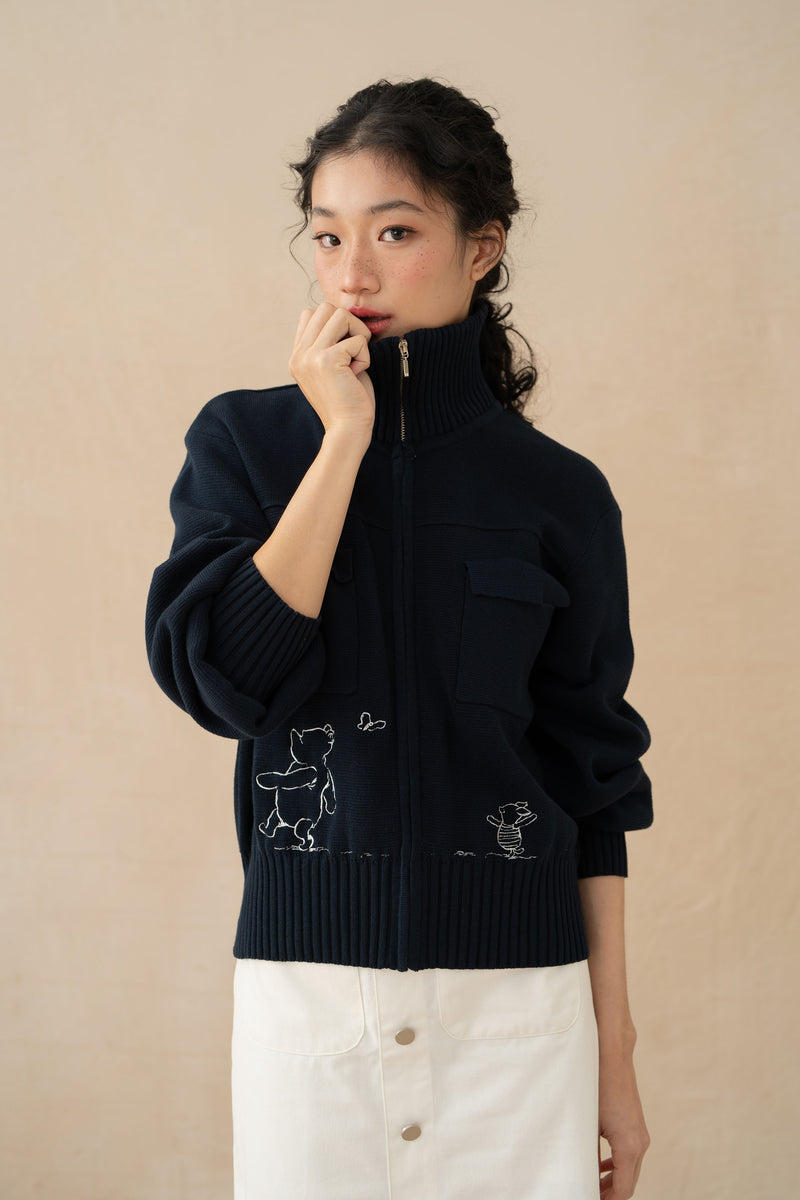 WTP Knit Jacket in Navy (PO Shipment 3-24 March 2025)