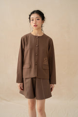 WTP Embroidery Outer in Latte (Ready Shipment 18-28 February 2025)