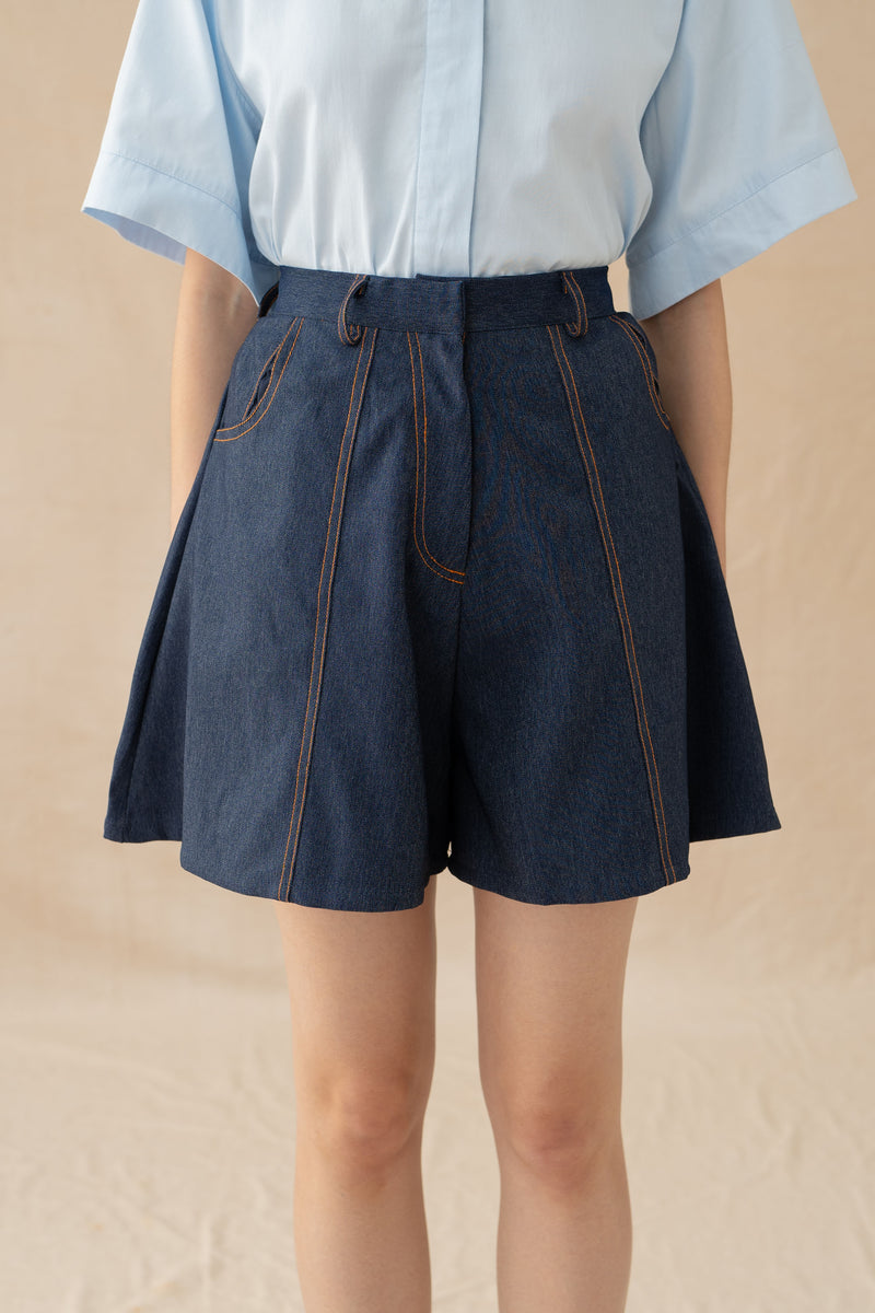 NVR Flate Shorts in Denim (Ready Shipment 18-28 February 2025)