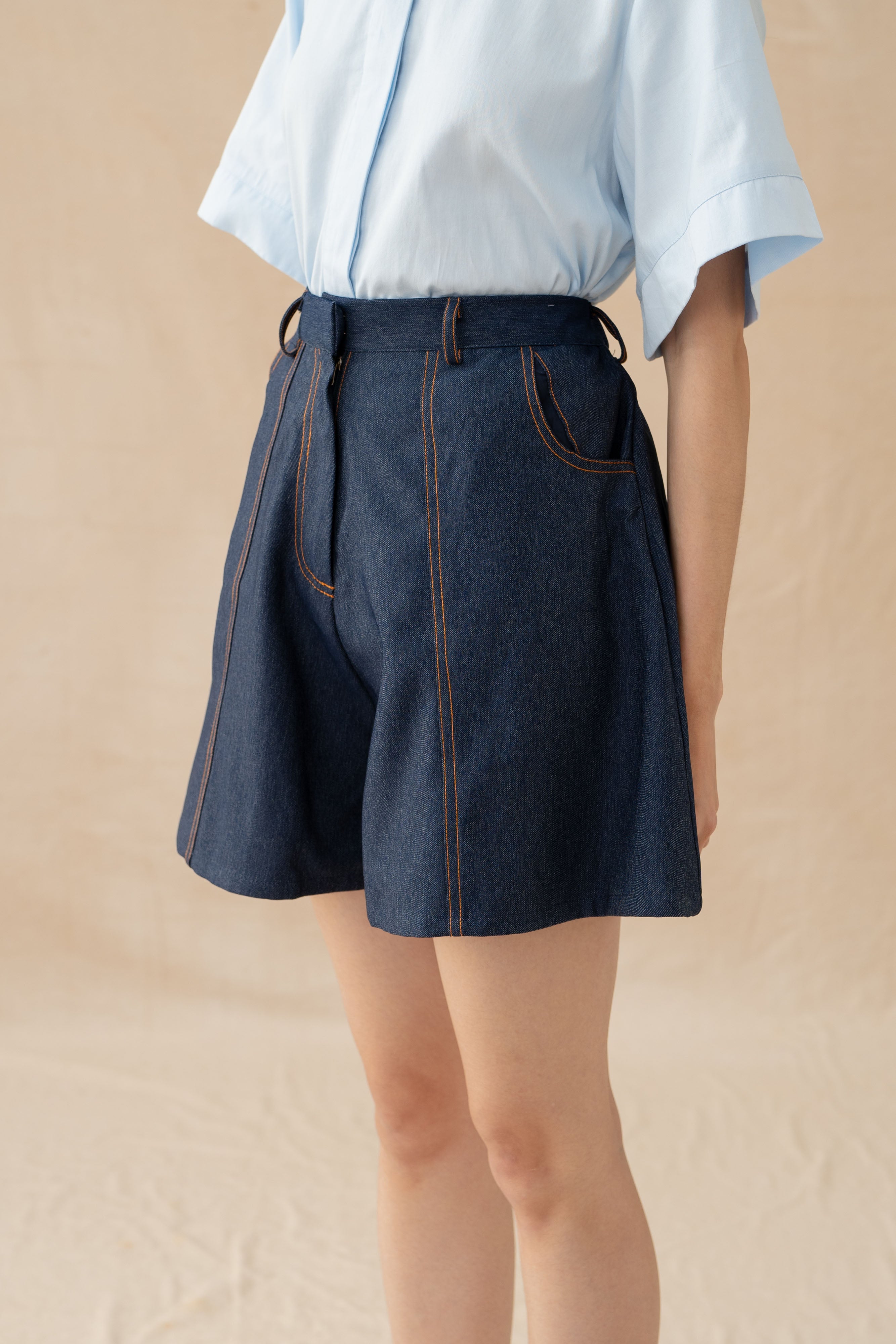 NVR Flate Shorts in Denim