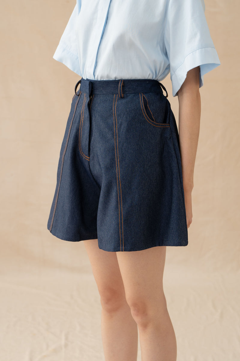 NVR Flate Shorts in Denim (Ready Shipment 18-28 February 2025)