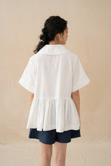 WTP Embroidery Collar Top in Buttermilk (Ready Shipment 18-28 February 2025)