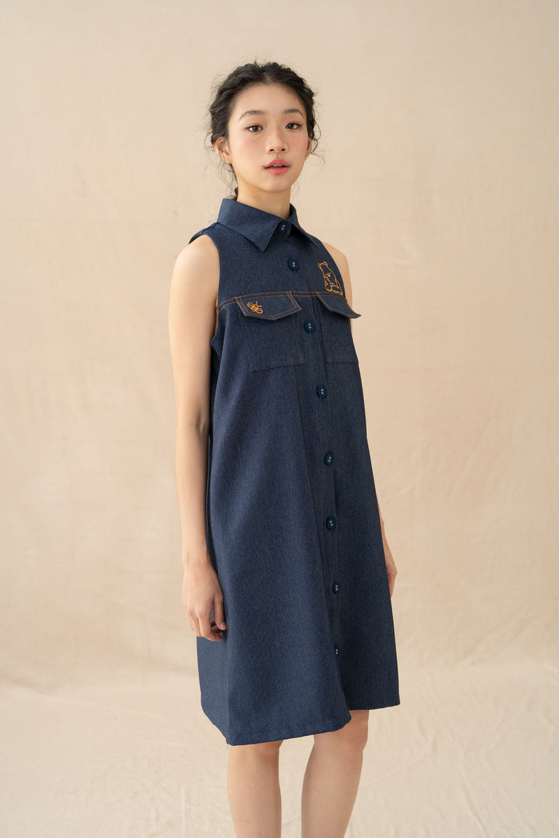 WTP Jeans Mini Dress in Denim (Ready Shipment 18-28 February 2025)