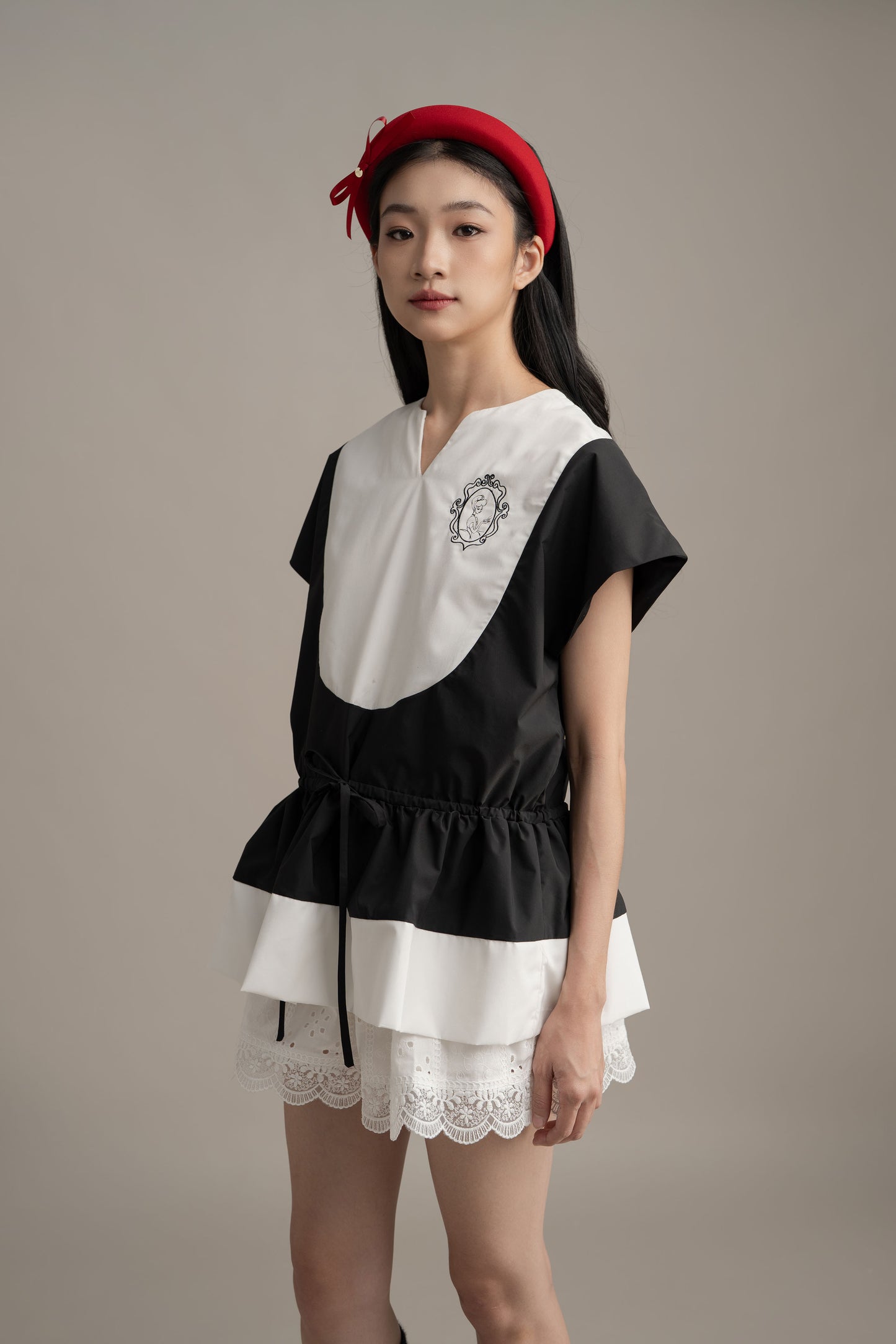 Cinderella Peplum Top In Licorice