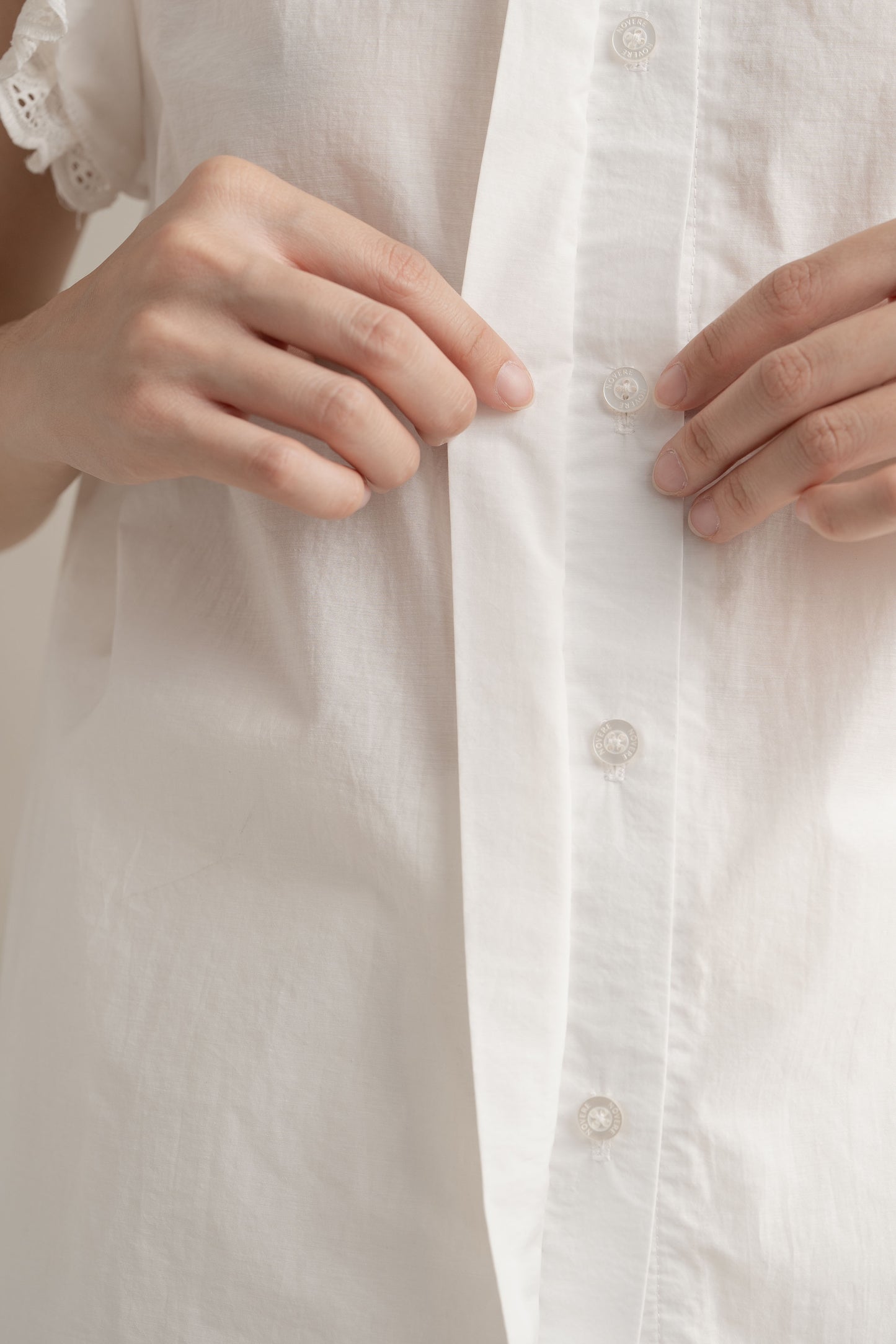 Cinderella Lace Sleeve Shirt In Buttermilk