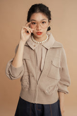 WTP Knit Jacket in Cream (PO Shipment 3-24 March 2025)