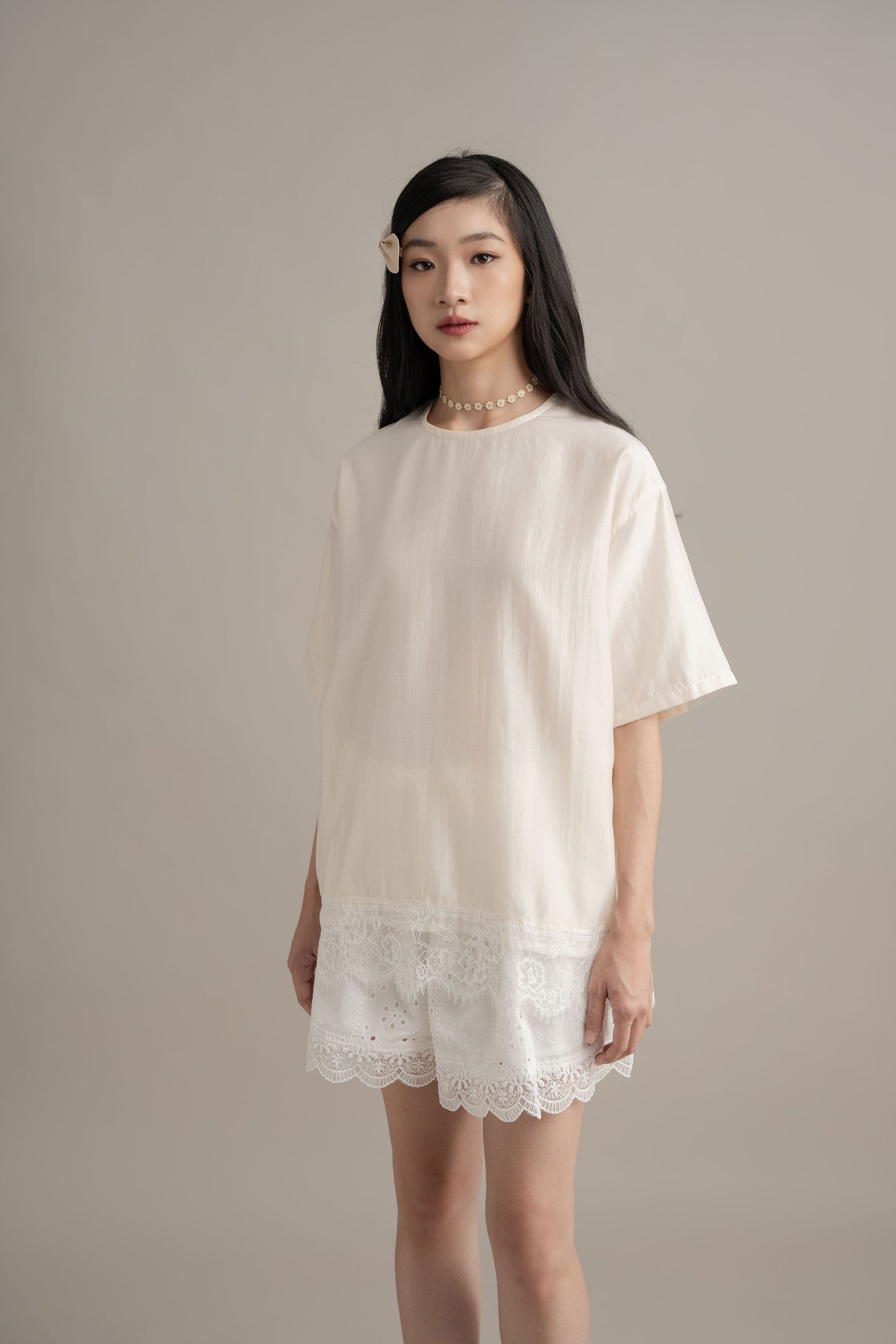 Cinderella Lace Top In Buttermilk