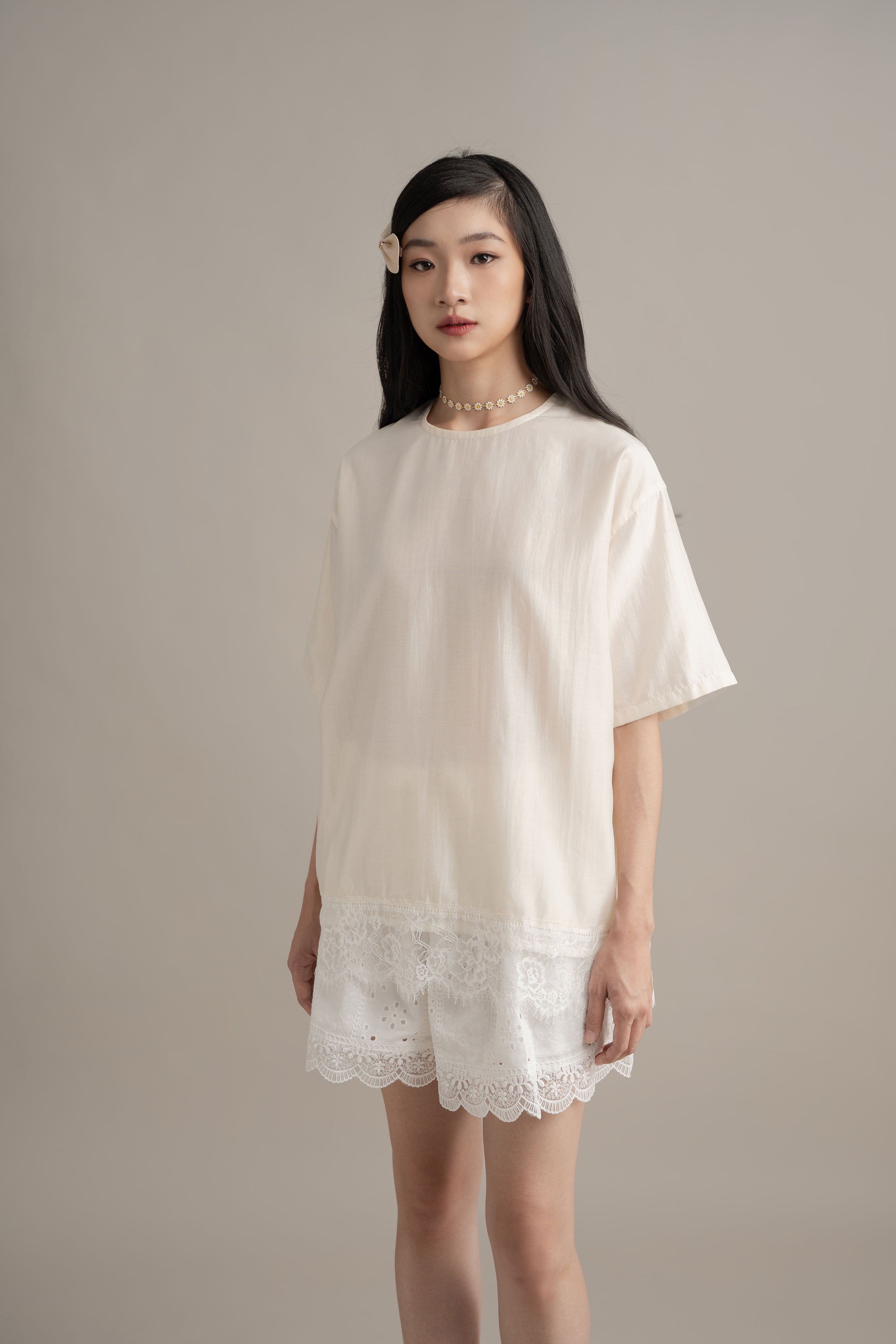 Cinderella Lace Top In Buttermilk