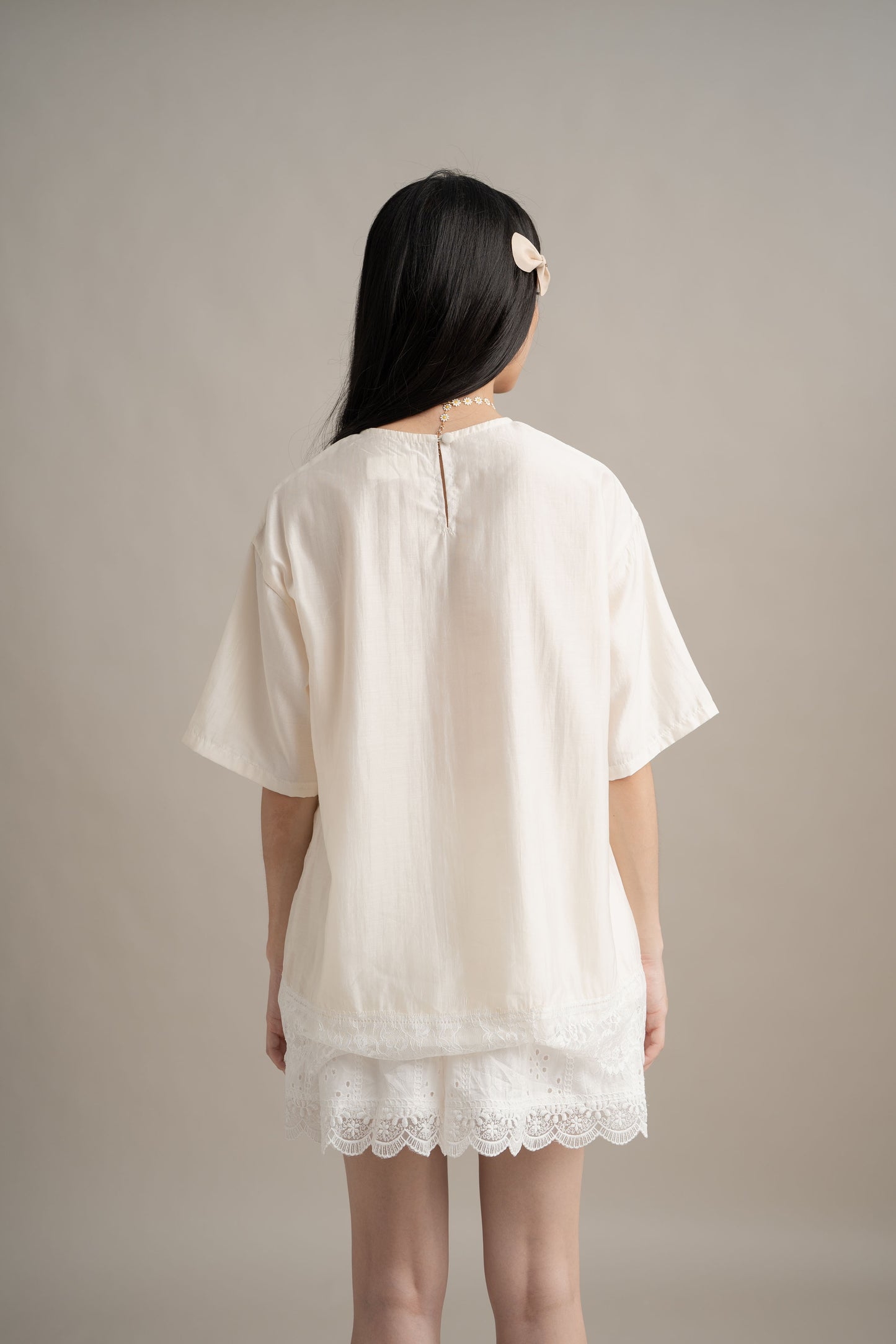 Cinderella Lace Top In Buttermilk