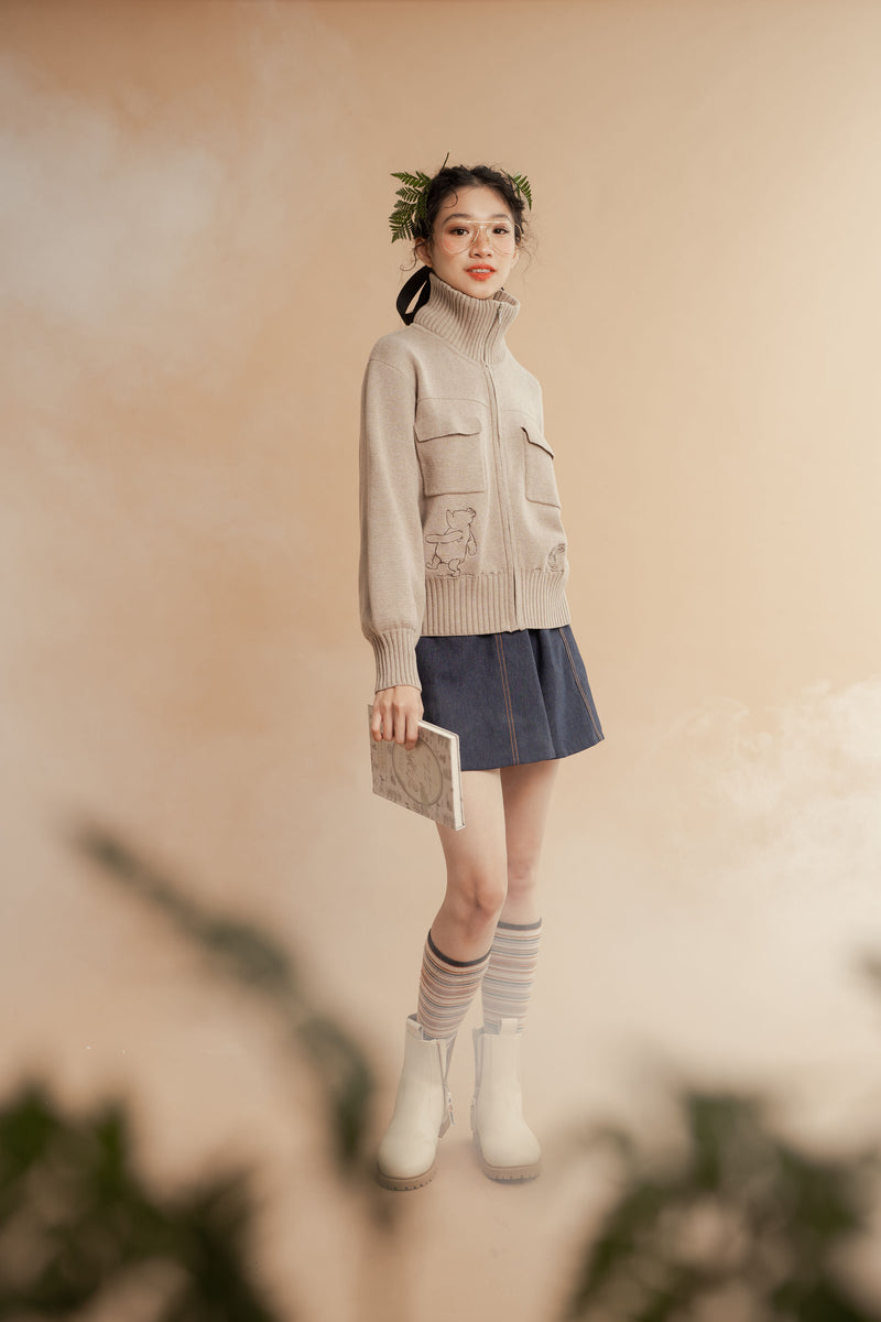 WTP Knit Jacket in Cream (PO Shipment 3-24 March 2025)