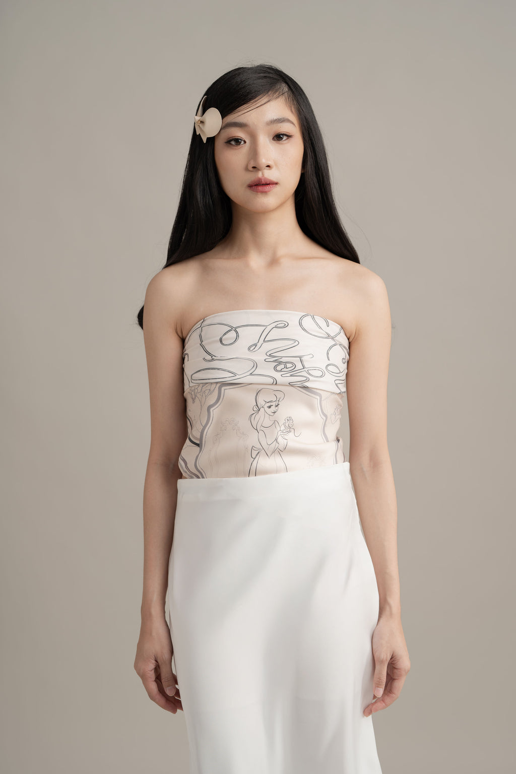 Cinderella Lacey Skirt In Buttermilk