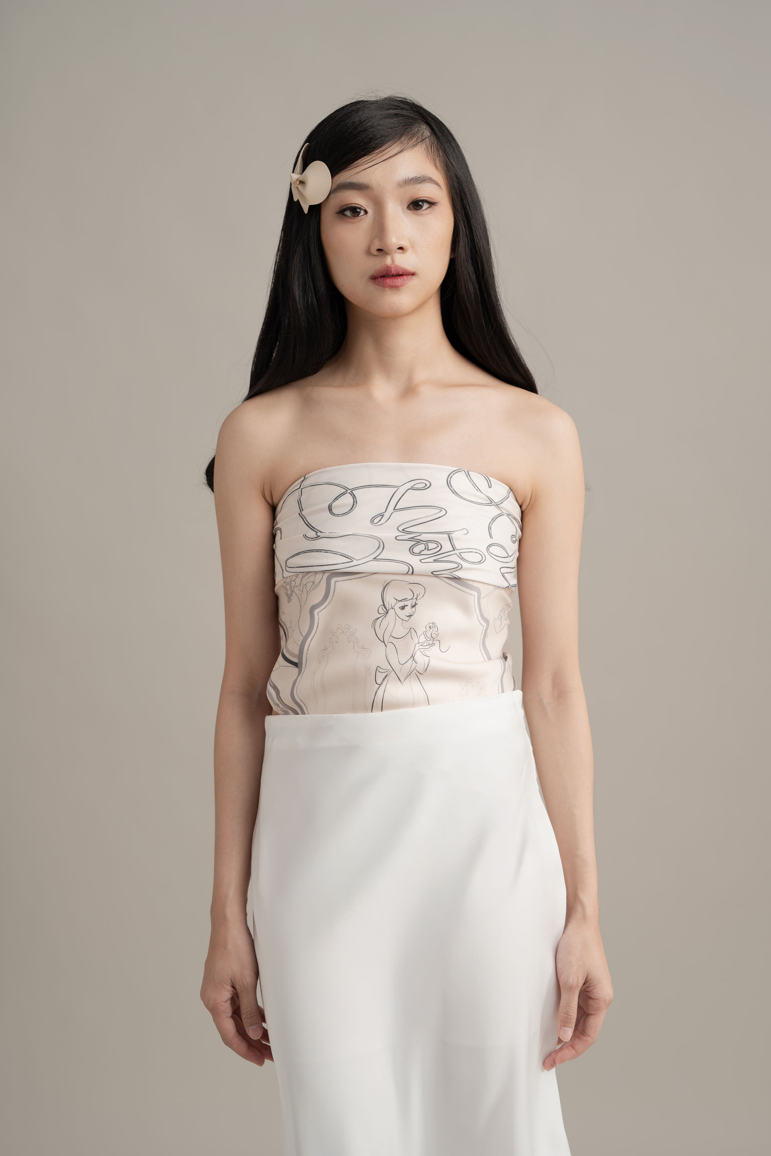 Cinderella Lacey Skirt In Buttermilk