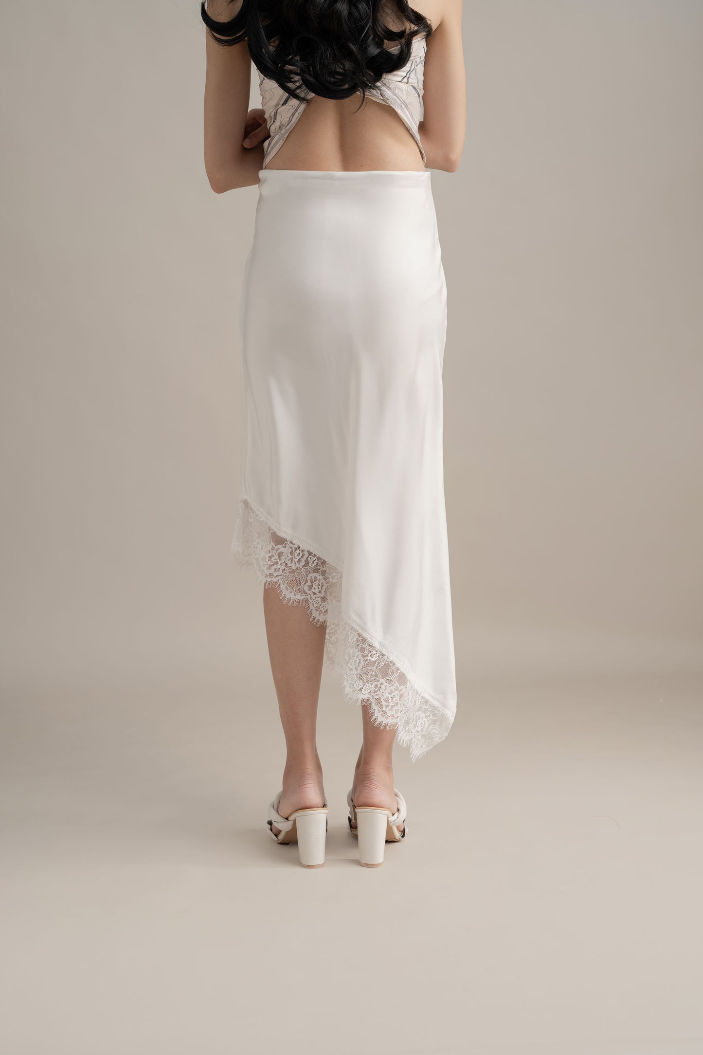 Cinderella Lacey Skirt In Buttermilk