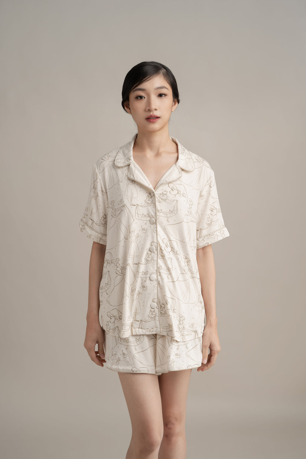 Cinderella Pajamas Set In Buttermilk