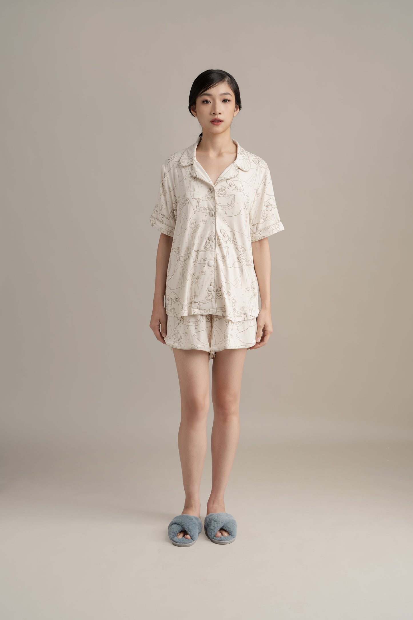 PO Cinderella Pajamas Set In Buttermilk