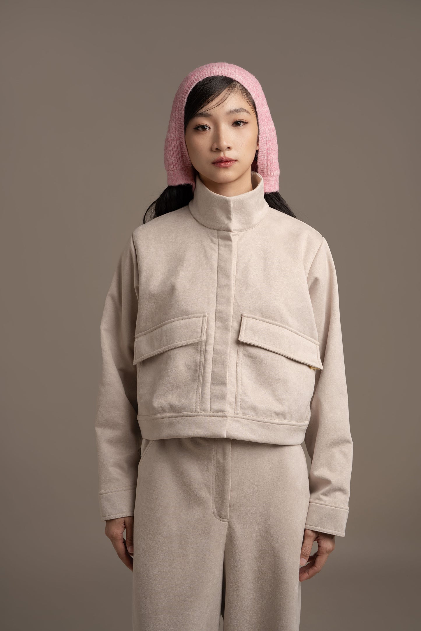 THC Suede Pocket Jacket In Winter Fog (Ready Shipment Date 08 - 15 December 2025)