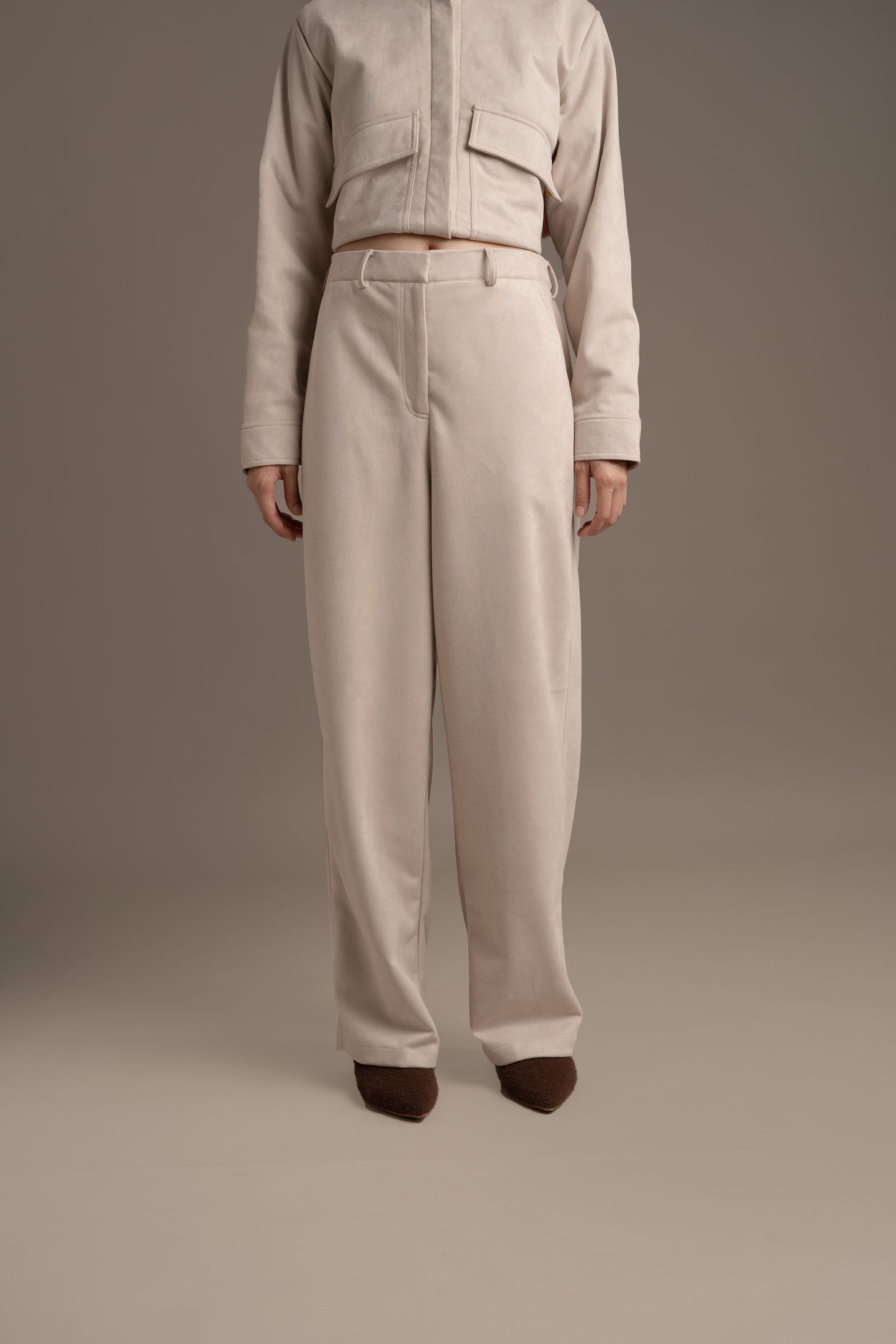 THC Suede Pants In Winter Fog