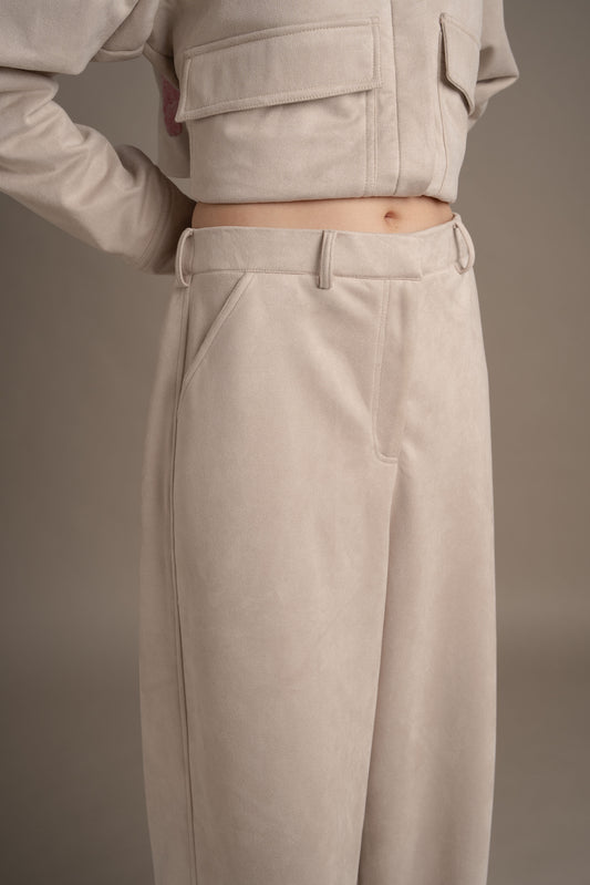 THC Suede Pants In Winter Fog