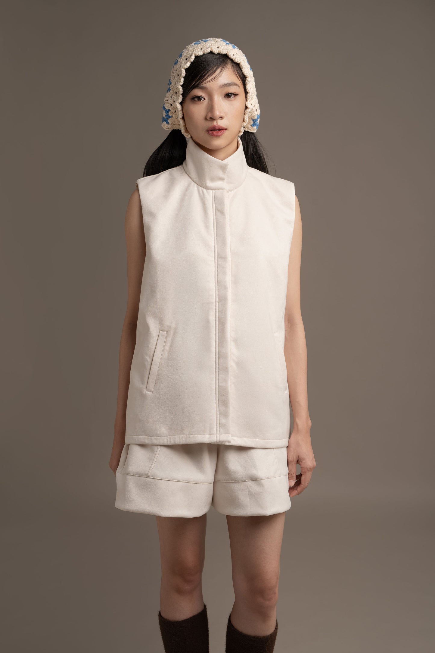 THC Suede Shorts In Ice Frost