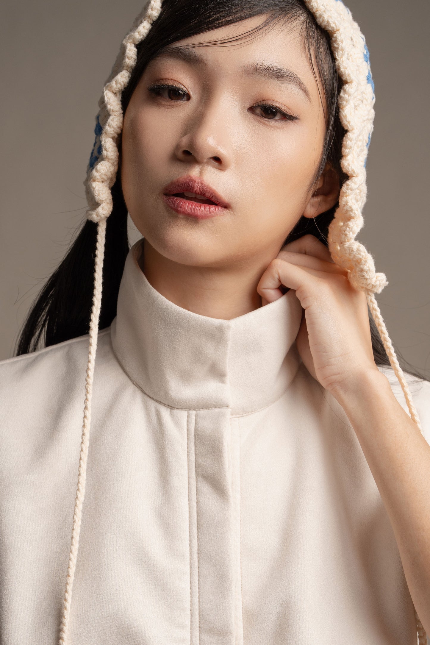 THC Suede Vest In Ice Frost (Ready Shipment Date 08 - 15 December 2025)