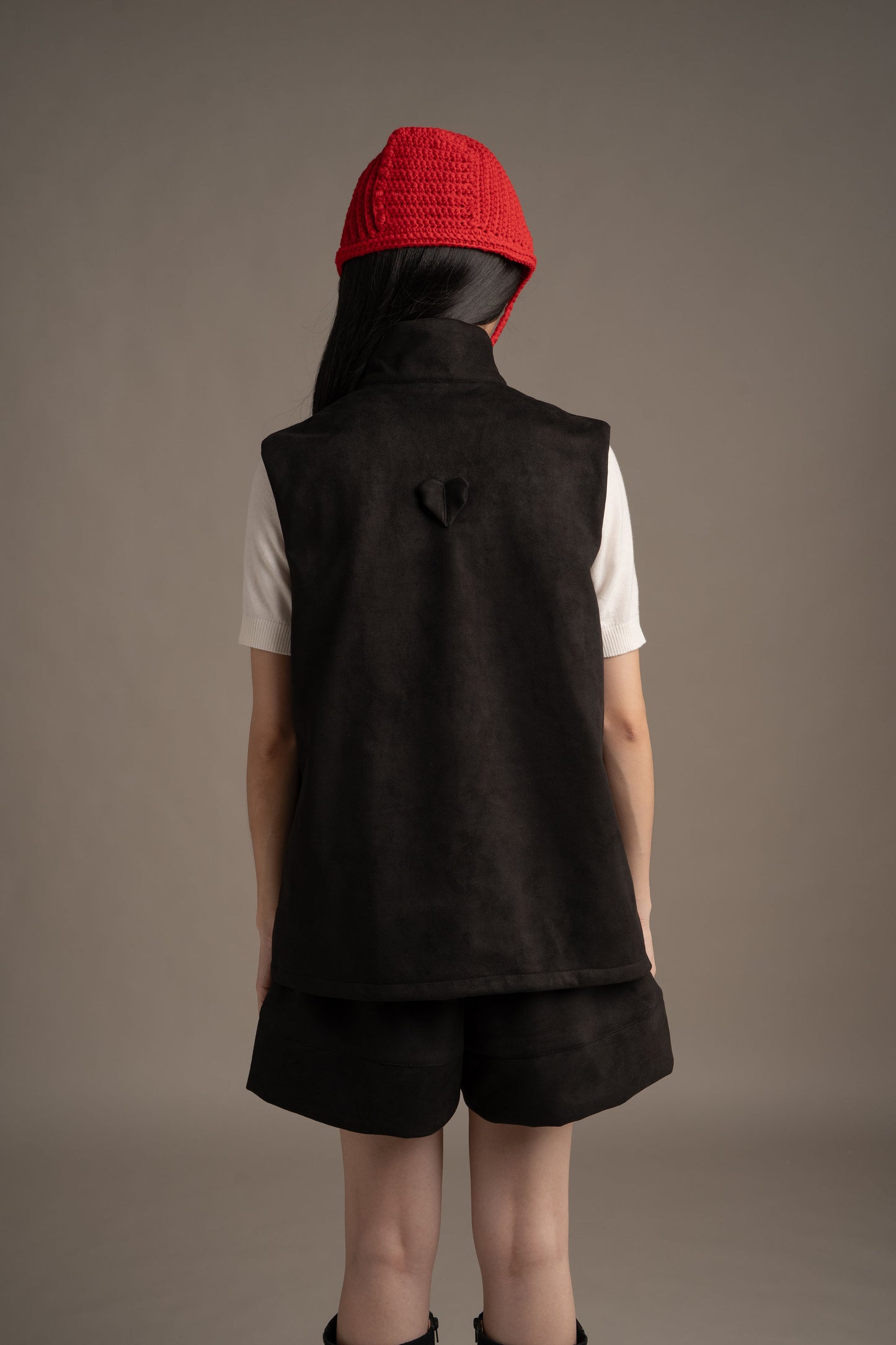 THC Suede Vest In Midnight Noir (Ready Shipment Date 08 - 15 December 2025)