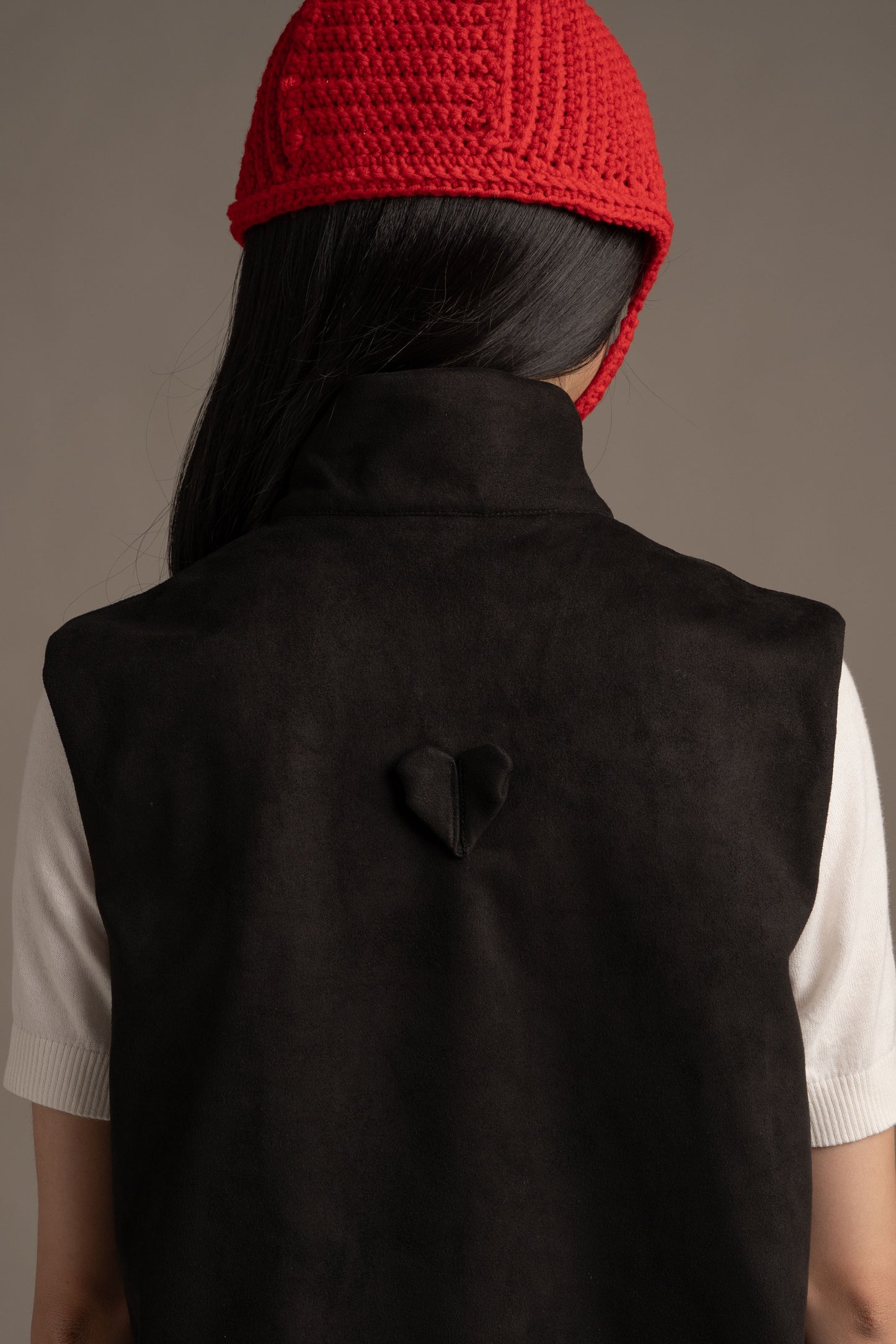 THC Suede Vest In Midnight Noir (Ready Shipment Date 08 - 15 December 2025)