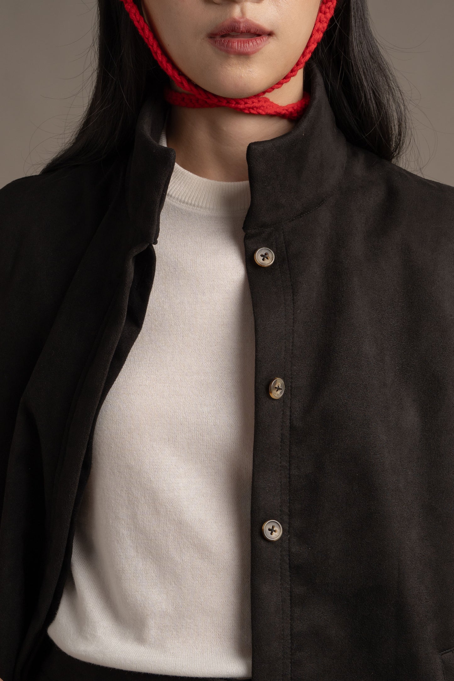 THC Suede Vest In Midnight Noir (Ready Shipment Date 08 - 15 December 2025)