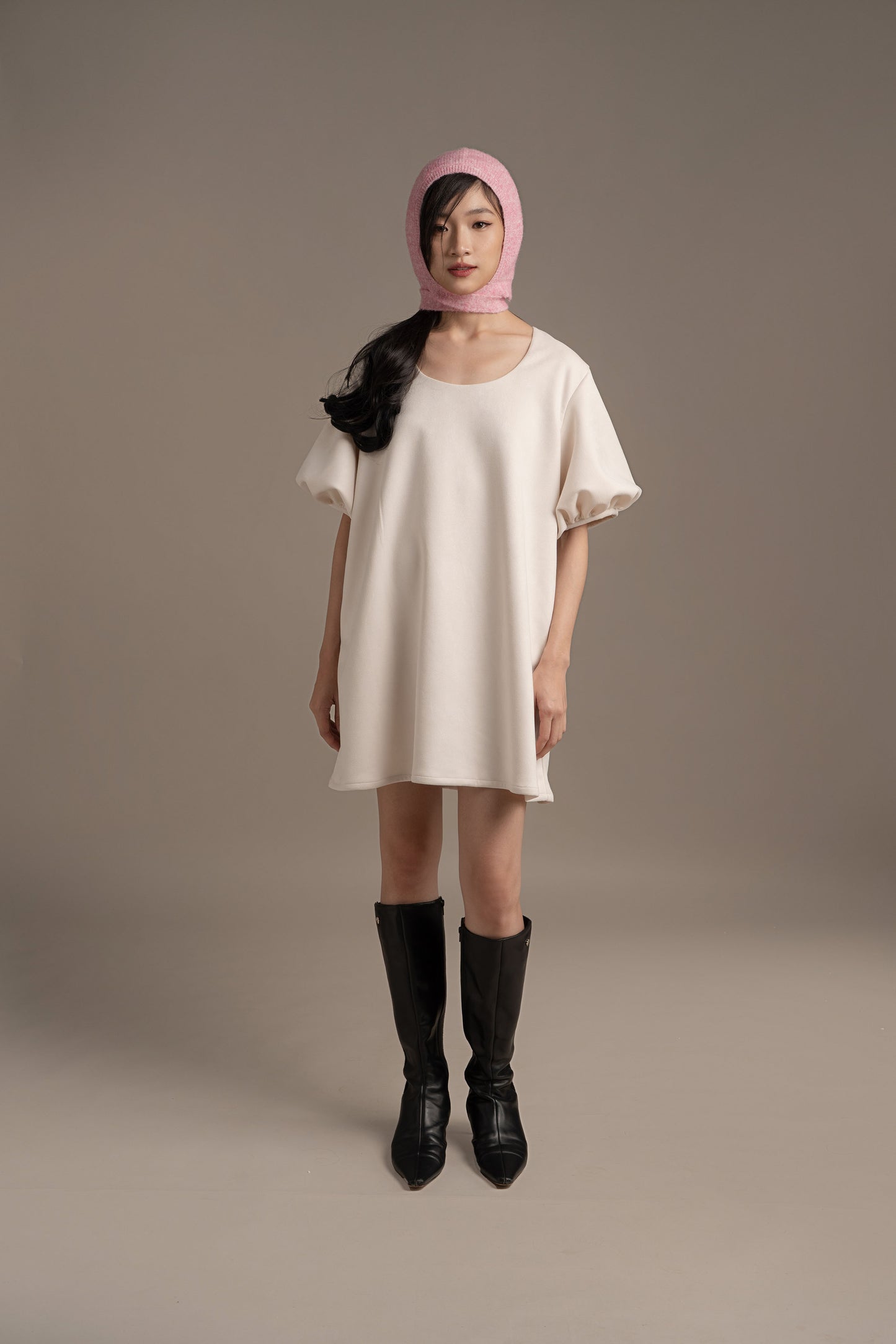 THC Suede Mini Dress In Ice Frost (Ready Shipment Date 08 - 15 December 2025)
