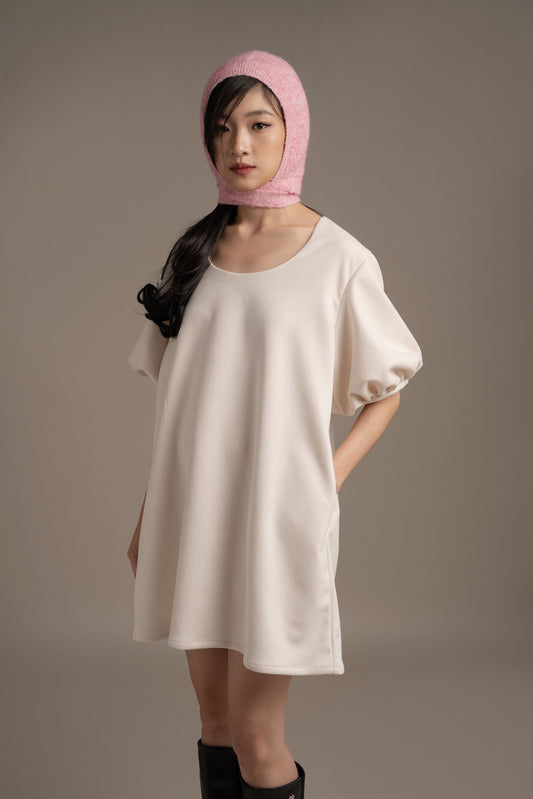 THC Suede Mini Dress In Ice Frost (Ready Shipment Date 08 - 15 December 2025)
