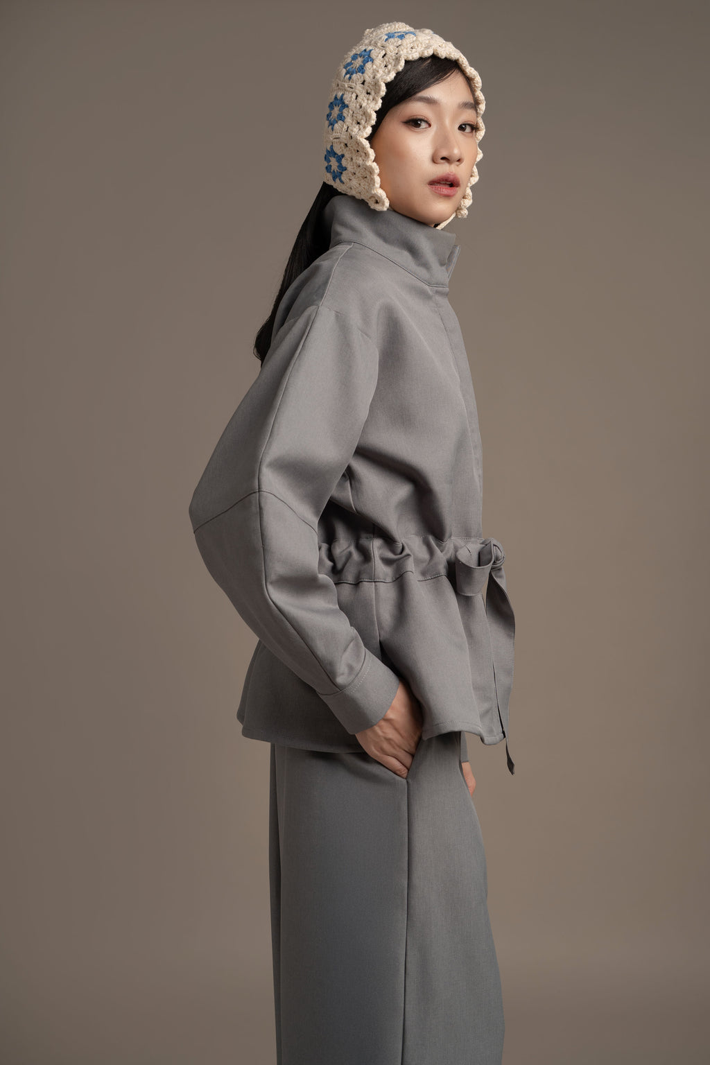 THC Overshirt Jacket In Artic Smoke