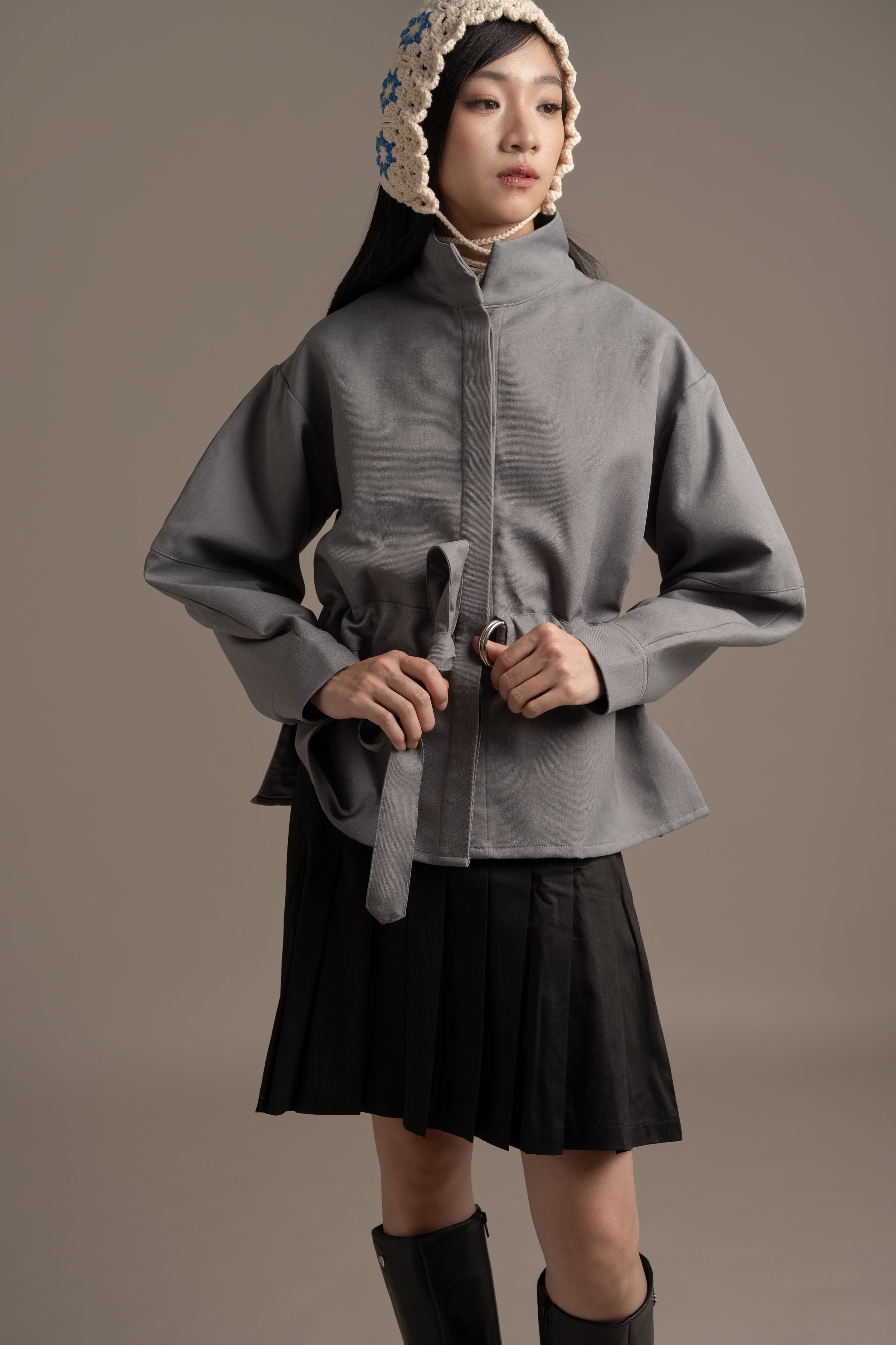 THC Overshirt Jacket In Artic Smoke