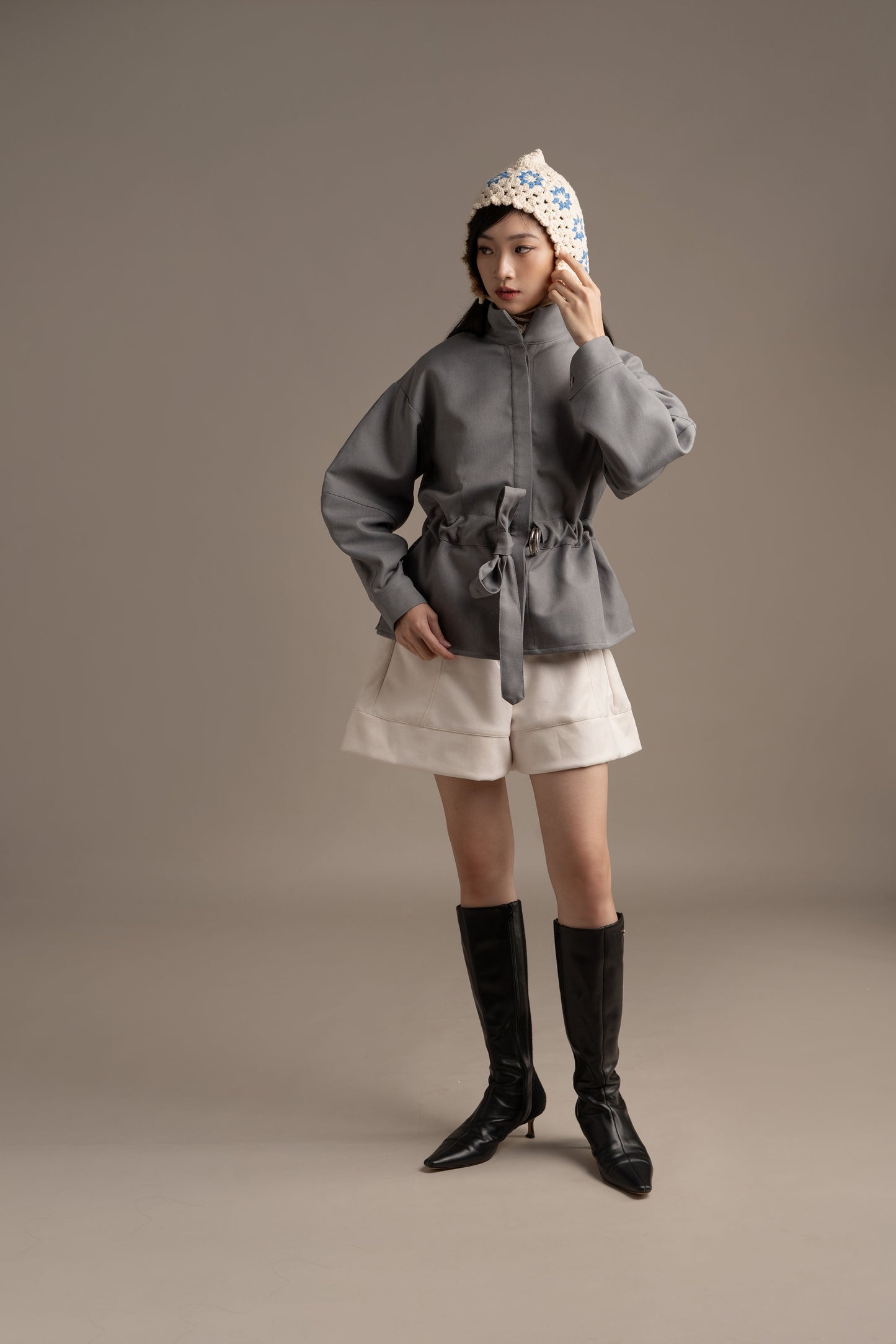 THC Overshirt Jacket In Artic Smoke (Ready Shipment Date 08 - 15 December 2025)