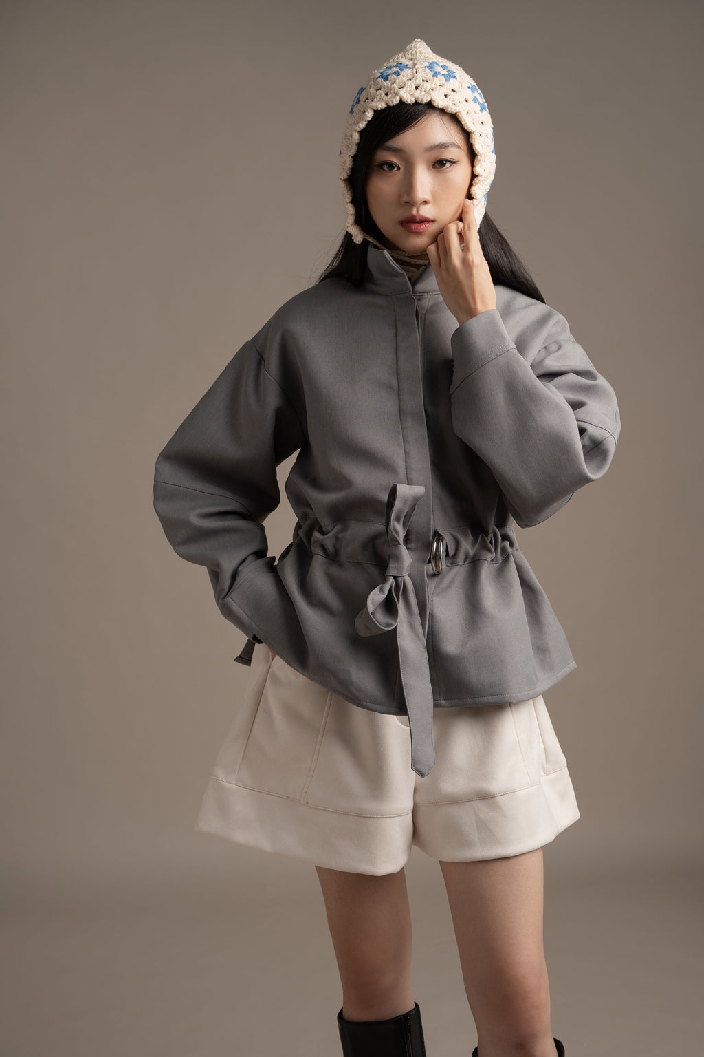 THC Overshirt Jacket In Artic Smoke