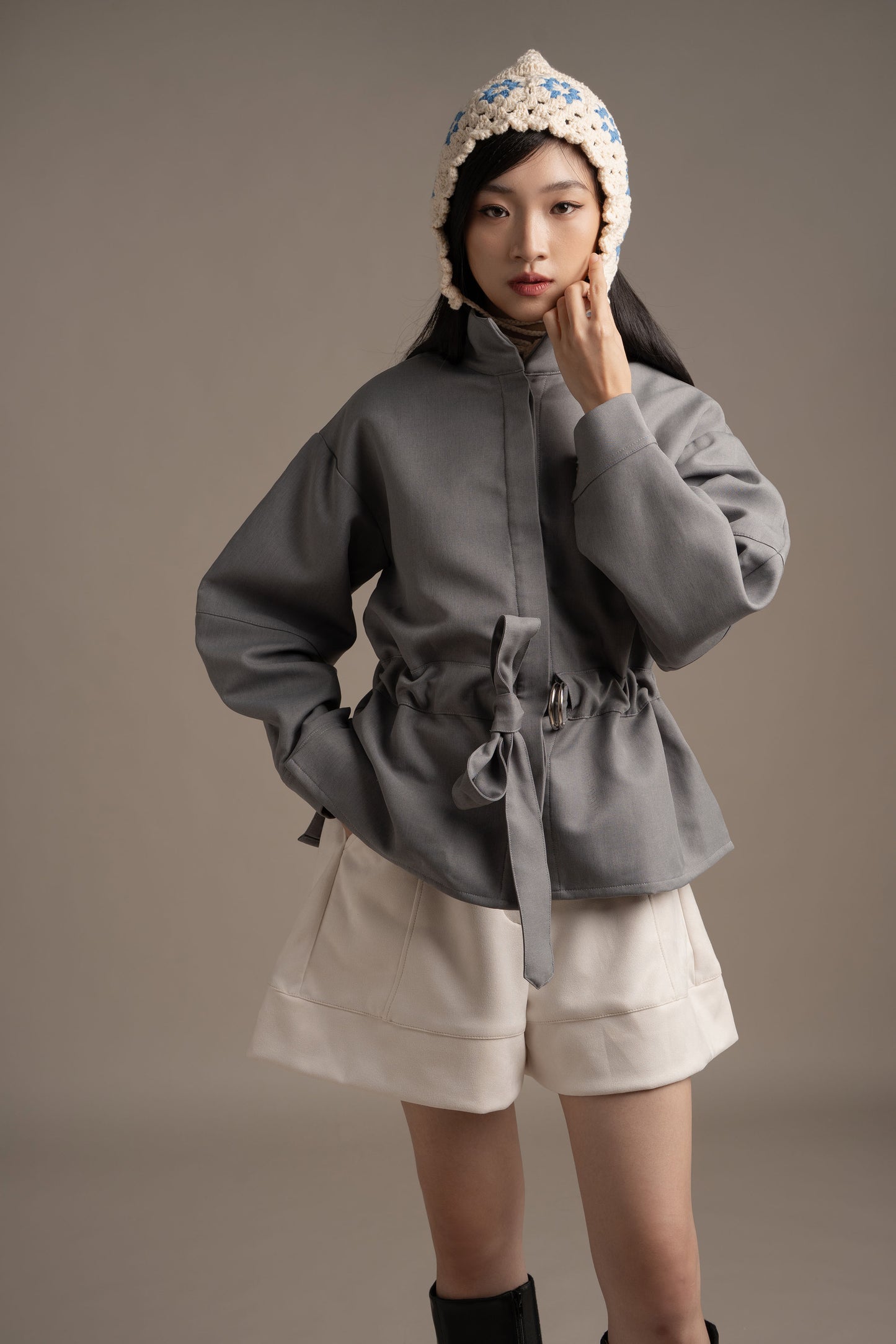 THC Overshirt Jacket In Artic Smoke (Ready Shipment Date 08 - 15 December 2025)