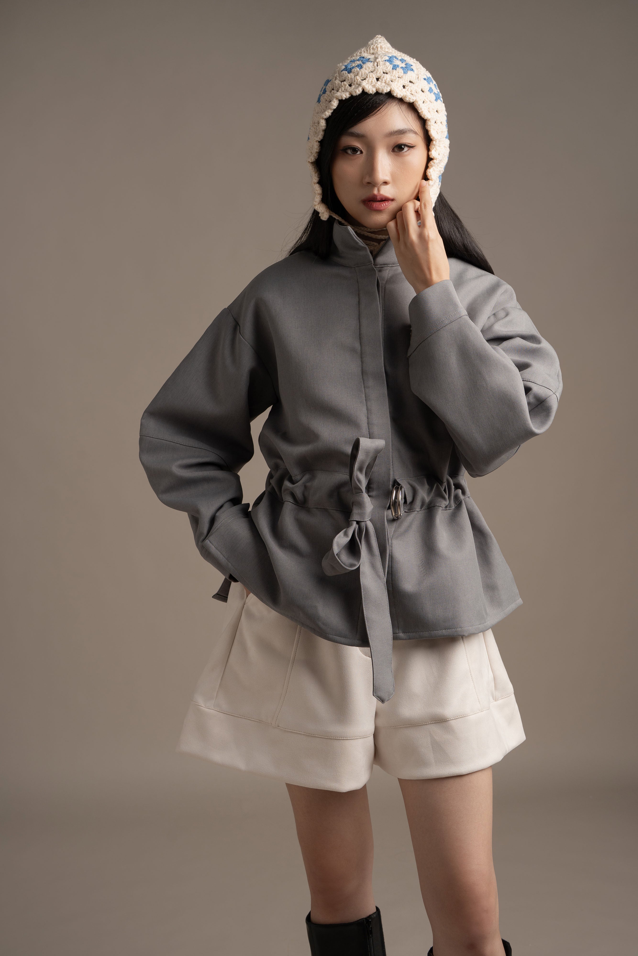 THC Overshirt Jacket In Artic Smoke