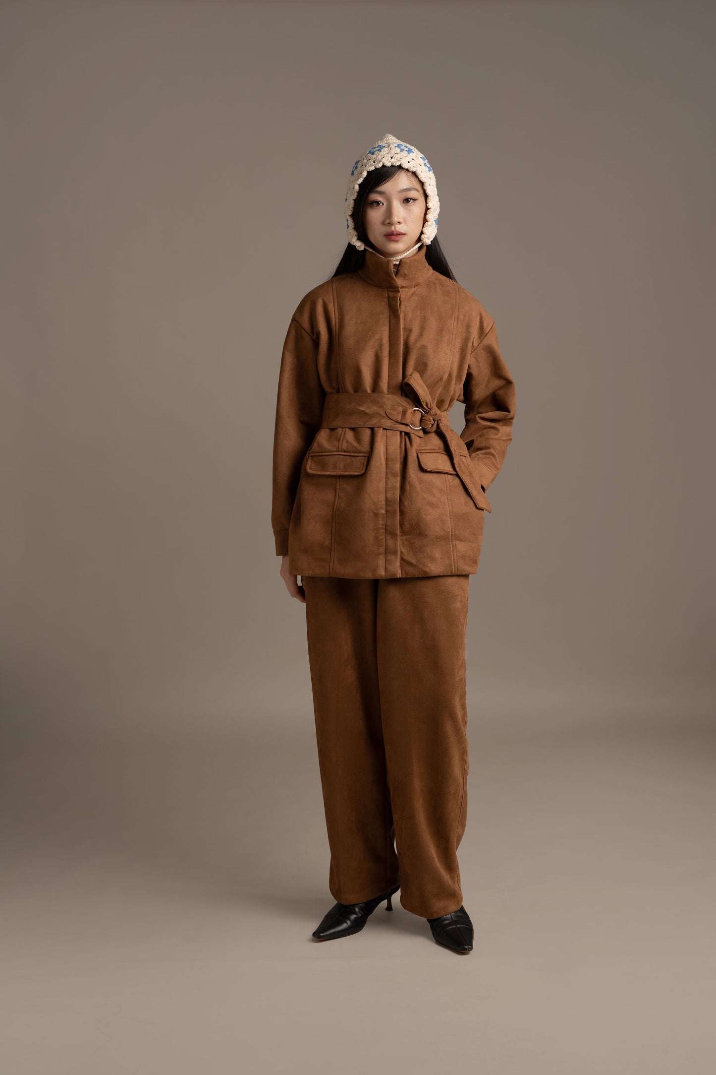 THC Suede Jacket In Toffee (Ready Shipment Date 08 - 15 December 2025)