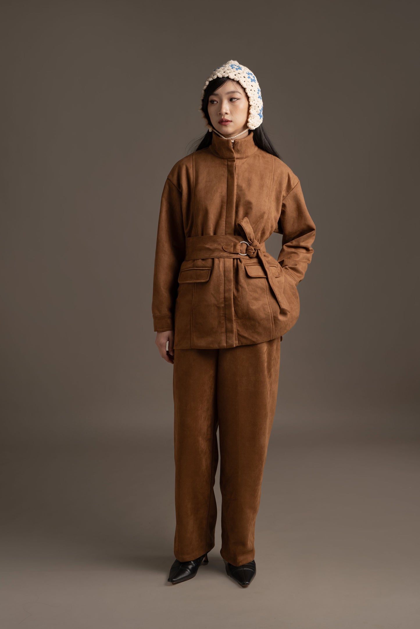 THC Suede Jacket In Toffee (Ready Shipment Date 08 - 15 December 2025)