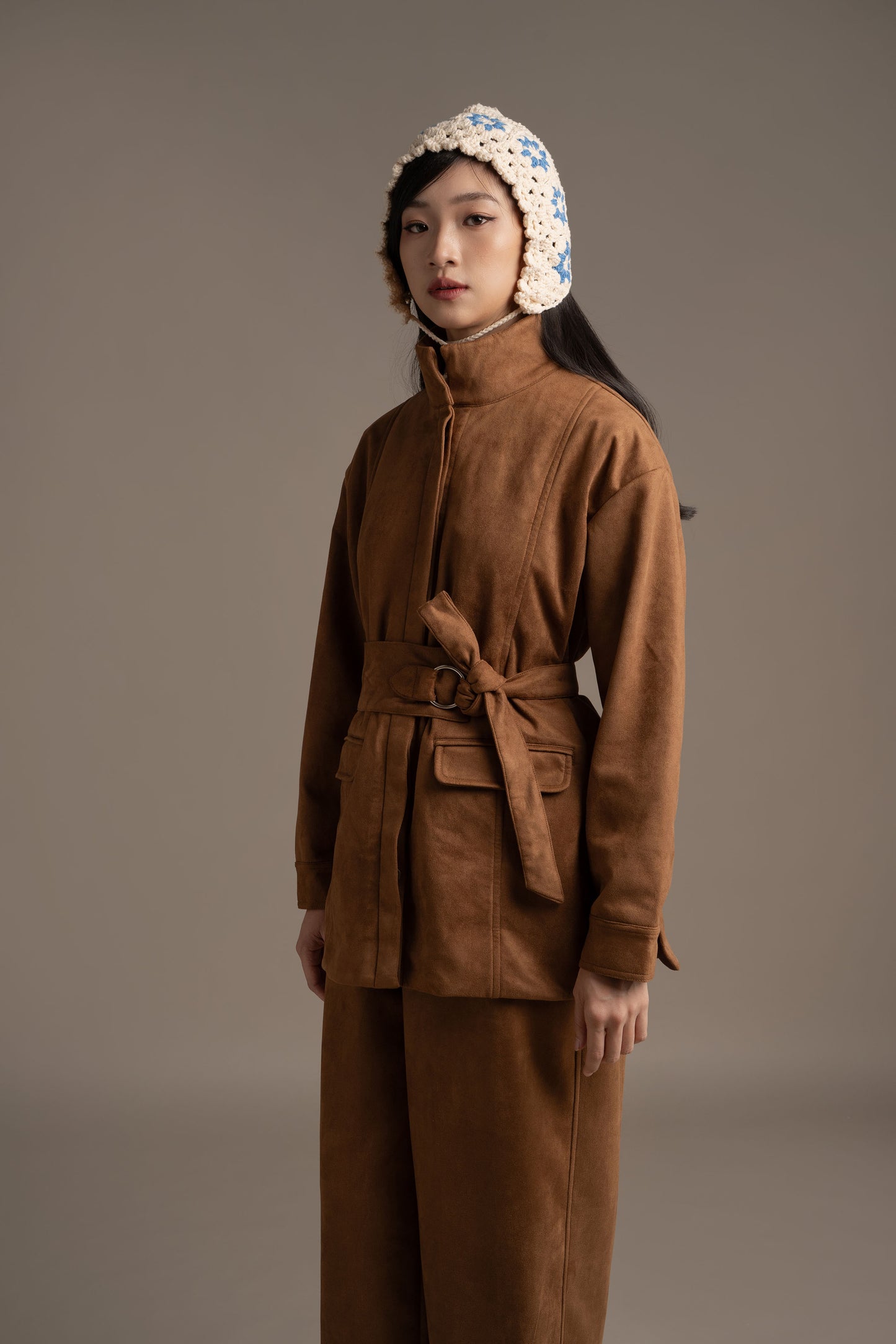 THC Suede Jacket In Toffee (Ready Shipment Date 08 - 15 December 2025)