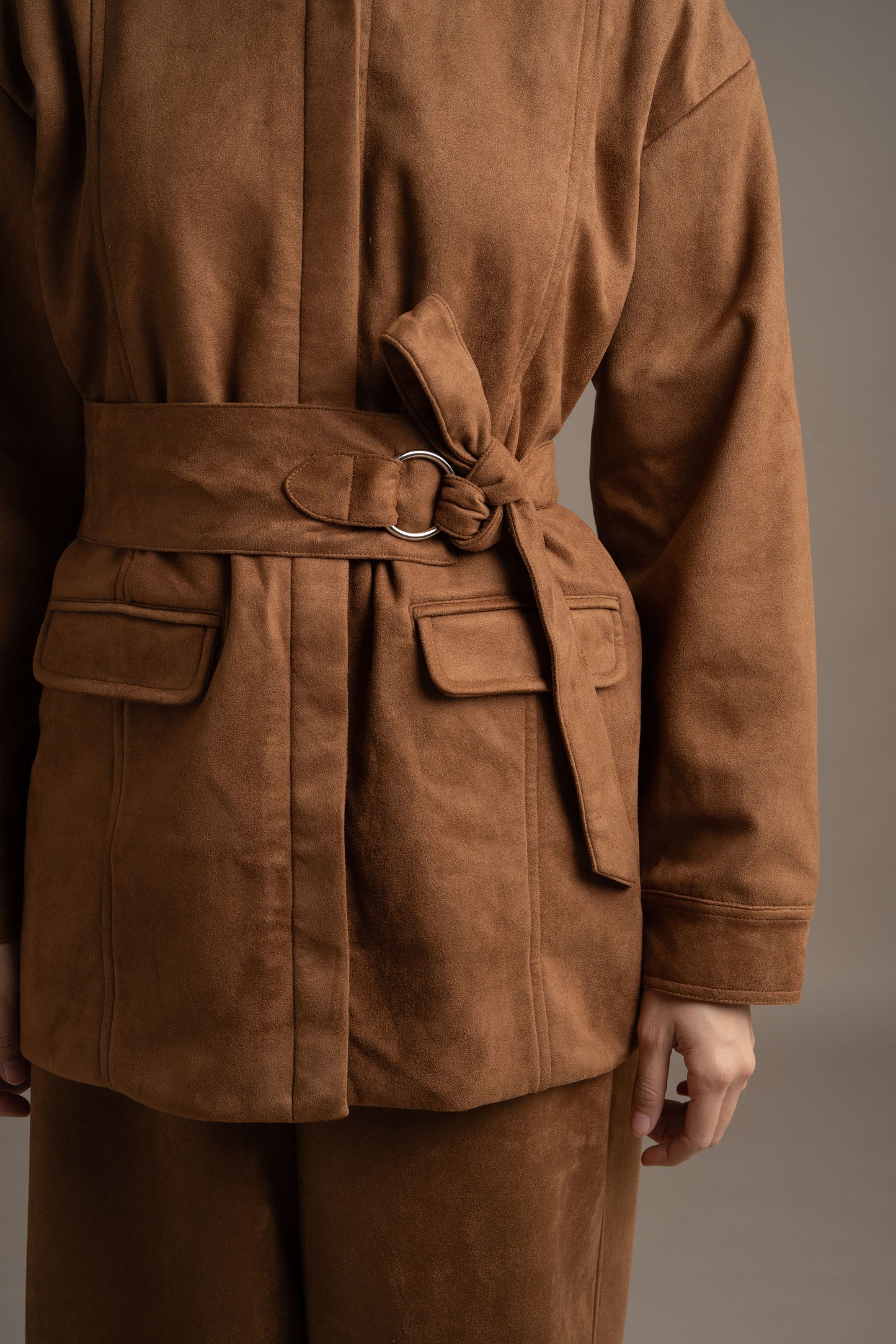 THC Suede Jacket In Toffee (Ready Shipment Date 08 - 15 December 2025)