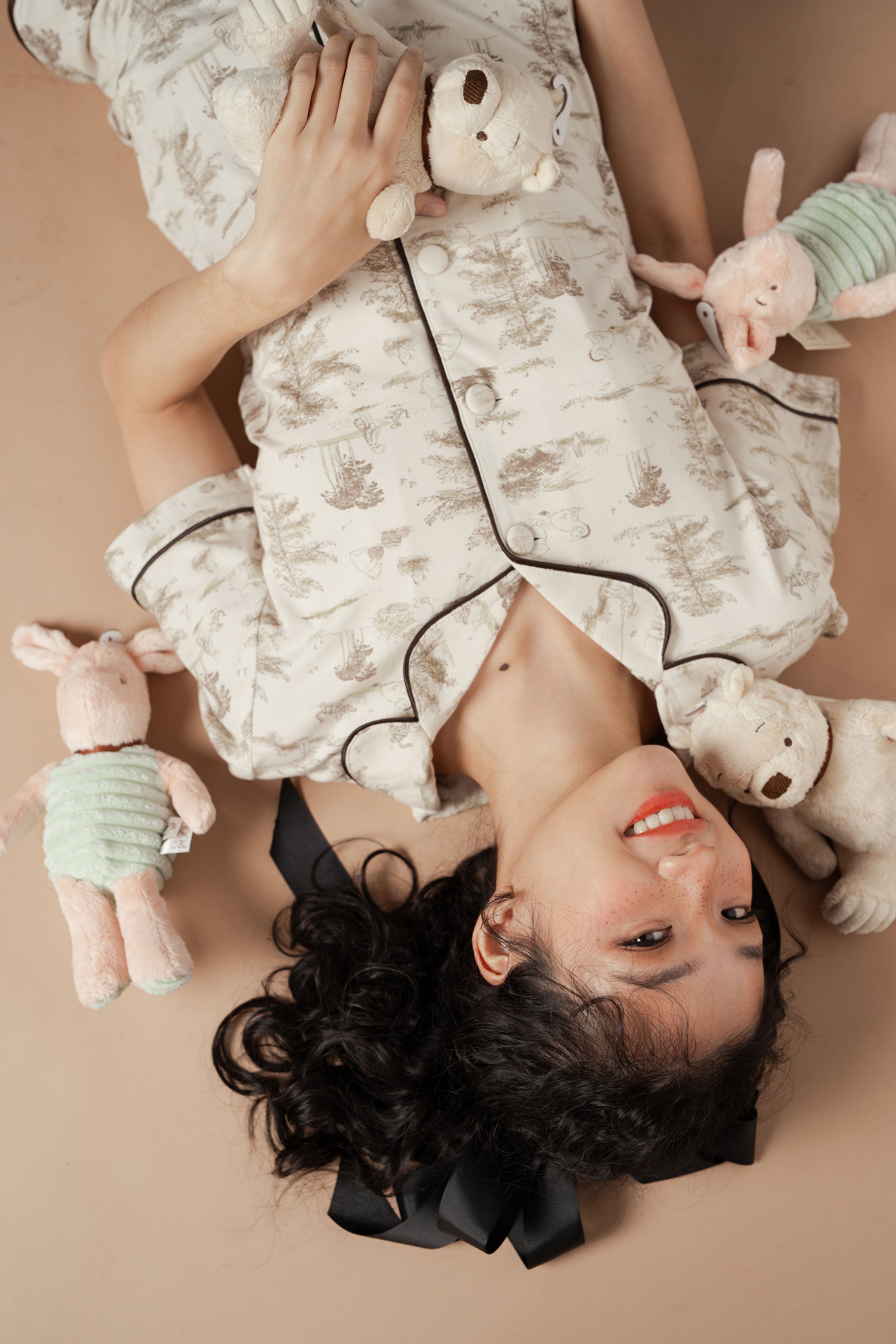 WTP Shorts Homewear Set in Cream