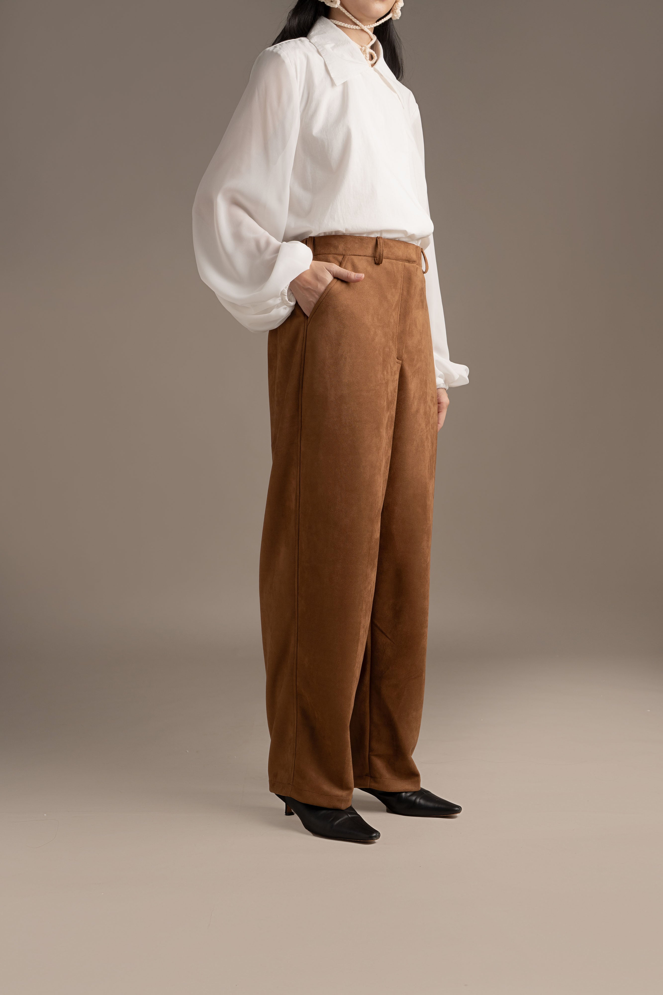 THC Suede Pants In Toffee